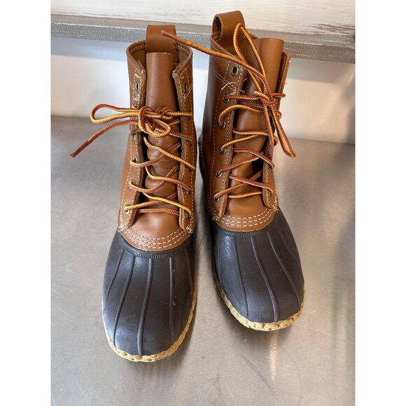 L.L. Bean Tan and Black Lace-Up Boots - Picture 5 of 7